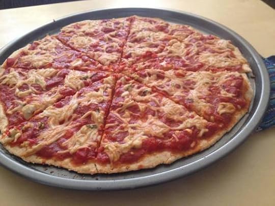 non-dairy pizza with homemade vegan cheese