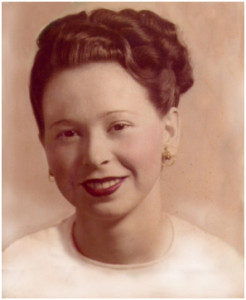 My Mama in 1942 at age 17. She is wearing her beautician's uniform. She was the inspiration for Sylvia Richardson in Mama’ s Shoes.