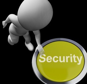 Security Button Shows Privacy Encryption And Safety