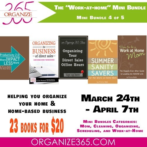 Organize your home and home based business with the work at home mom mini bundle from Organize365.com
