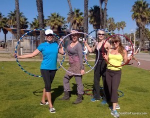 Hula Hoop Class on the beach near Santa Monica Pier