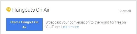 Start Hangout On Air