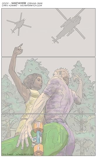 Kaffia and Alex, Opening Page of Nanowhere Comic