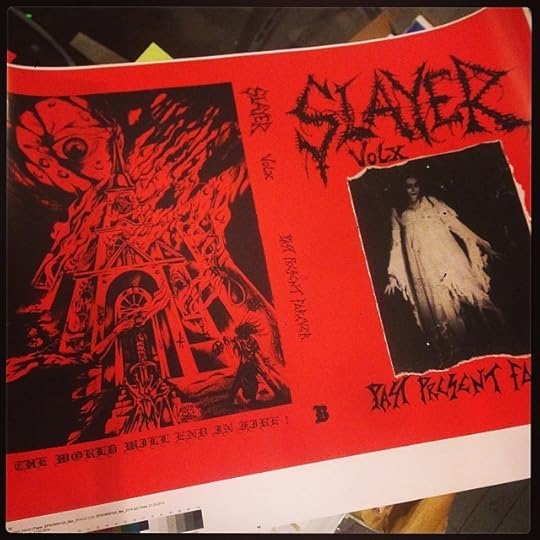 Printer proof for the SLAYER MAG X reissue underway at Bazillion Points: