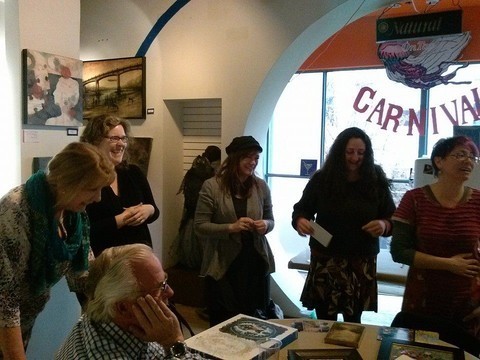 Artists Janet Amundson Splidsboel, Kindra Crick, Kelly Williams, Diane Pinsonualt and Pegguin Pfunninger, People's Gallery March 28, 2014
