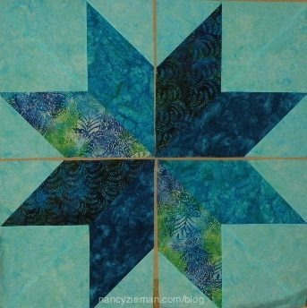 Lone star quilt templates by Nancy Zieman. How-to-sew easy lone star quilts.