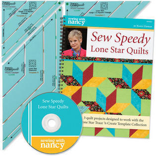 Sew Speedy Lone Star Quilts book, DVD and templates by Nancy Zieman