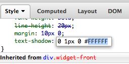Change Color in Firebug