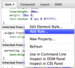 Add CSS Rule