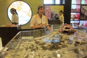 Pick-A-Pearl station at the Japan Pavilion at Epcot. 