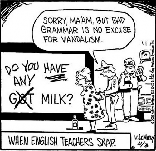 When English teachers snap...