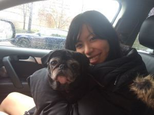 Akemi and Petunia, staying out of the cold.