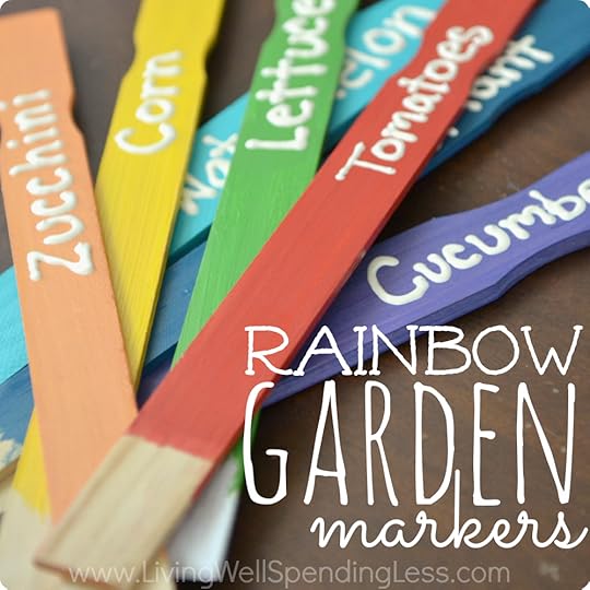 Rainbow Garden Markers Square