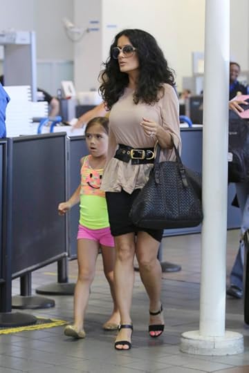 Salma Hayek and Valentina arrive at LAX