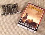 Cowboy napkin ring and cards