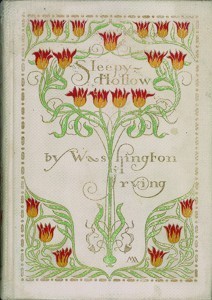 The Library’s Rare Book and Special Collections Division holds several copies of the first New York edition of “The Sketch Book” (1820). The division also holds eight 19th-century editions, including this 1899 edition featuring artwork by Margaret Armstrong (1867–1944), the pre-eminent designer of decorated cloth publishers’ bindings between 1890 and 1913.