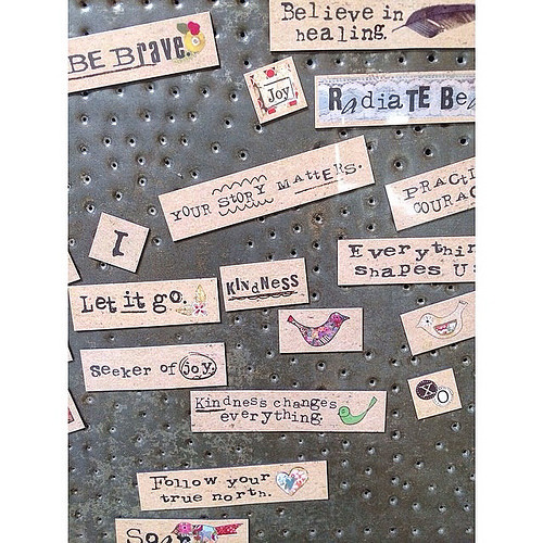 Happy Monday friends! I am in my studio today and loving these KRR magnet messages this morning! #notetoself