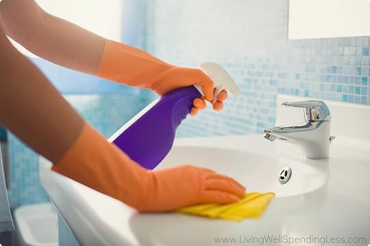 Cleaning Bathroom Sink