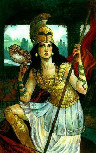 athena,goddess,greekmyth,greekmythology,mythology,painting-f2d63097113a0f9d32438e42a23e59fd_h