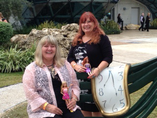 Pamela and I at the Dali with our dollies.