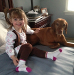 'lil q and Emma hangin out after school.