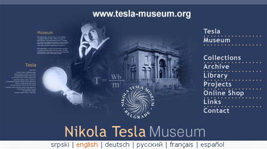 Nikola Tesla Museum in Belgrade Website