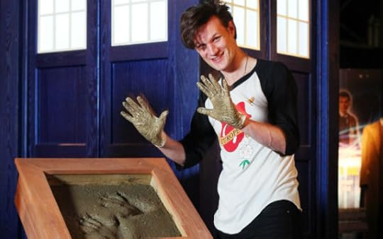 Matt Smith has his hands cast for the Doctor Who Experience