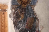 They found an asbestos-rich layer in the painting "Enthroned Christ," which would've been applied as a finish coating between a red paint layer and a plaster layer made up mostly of plant fibers.