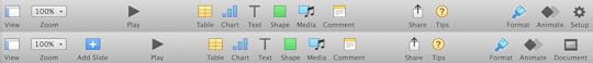 keynote toolbars