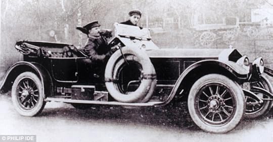 The Duke of Westminster in the driver's seat of a Rolls-Royce Silver Ghost in 1914. The Duke formed the 1st armoured division and this car was used on the Western front in the same year
