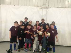 Wendy coaching Jackson's team.