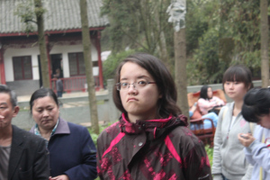 My son took this. I'm not sure who she is, but I feel like she's saying, 