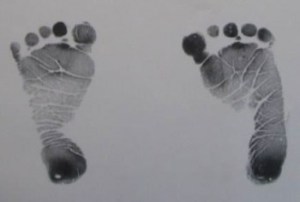 Michael's feet.