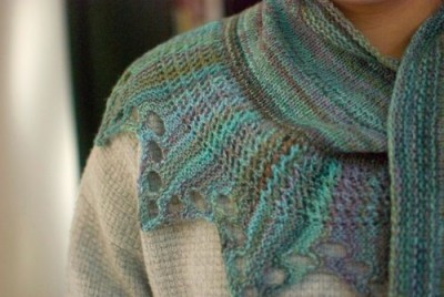 Gorgeous handspun shawl, Saranac