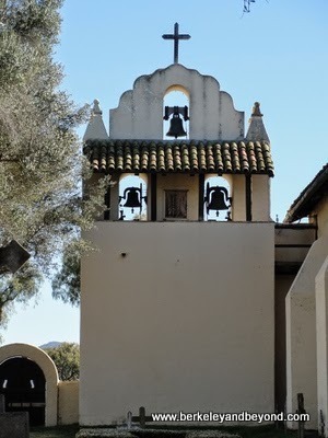 bell tower at mission Santa Ines in Solvang, CA