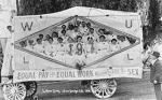 The Women's Union Label League parades for women's equal pay in San Diego's Labor Day Parade, 1910. Women have been at the equal pay thing for a while.