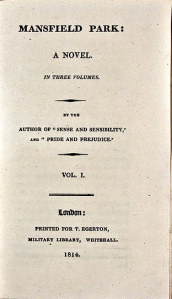 Mansfield Park title page