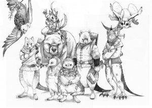 Characters from The Sword of Demelza