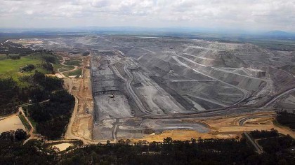 Warkworth mine pit aerial. Source Sydney Morning Herald