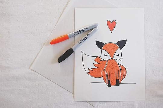 DIY Shrink Plastic Fox Brooch Made Peachy