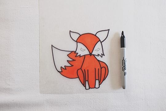 DIY Shrink Plastic Fox Brooch Made Peachy
