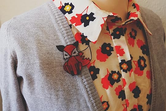 DIY Shrink Plastic Fox Brooch Made Peachy