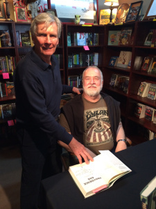 Signing a book for former basketball star John Egan at Murder By The Book in Houston