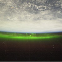Low earth orbit view of an aurora (image ISS006E18372, courtesy of NASA)