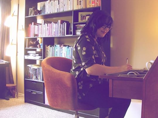 Signing contracts.