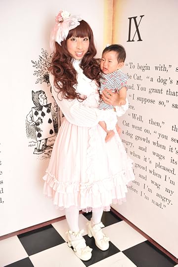 This is my friend Yuki, and she was so transformed that her baby didn't recognize her! Poor Nana was in no mood to smile for the camera. (Here's a photo of how Yuki usually looks!)