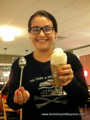 root beer float at Chomp Burgers, Fries, and Shakes in Solvang, CA