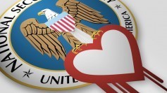 NSA Seal Holding the Heartbleed Logo