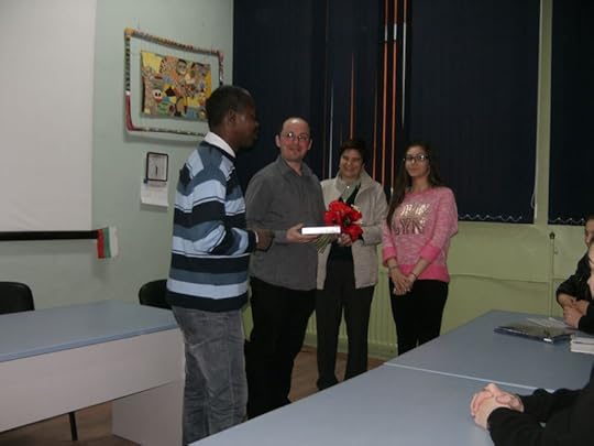 With teacher Louis Ayetola and Sabira Ståhlberg in Omurtag