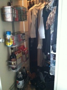 The pile in the back of the closet